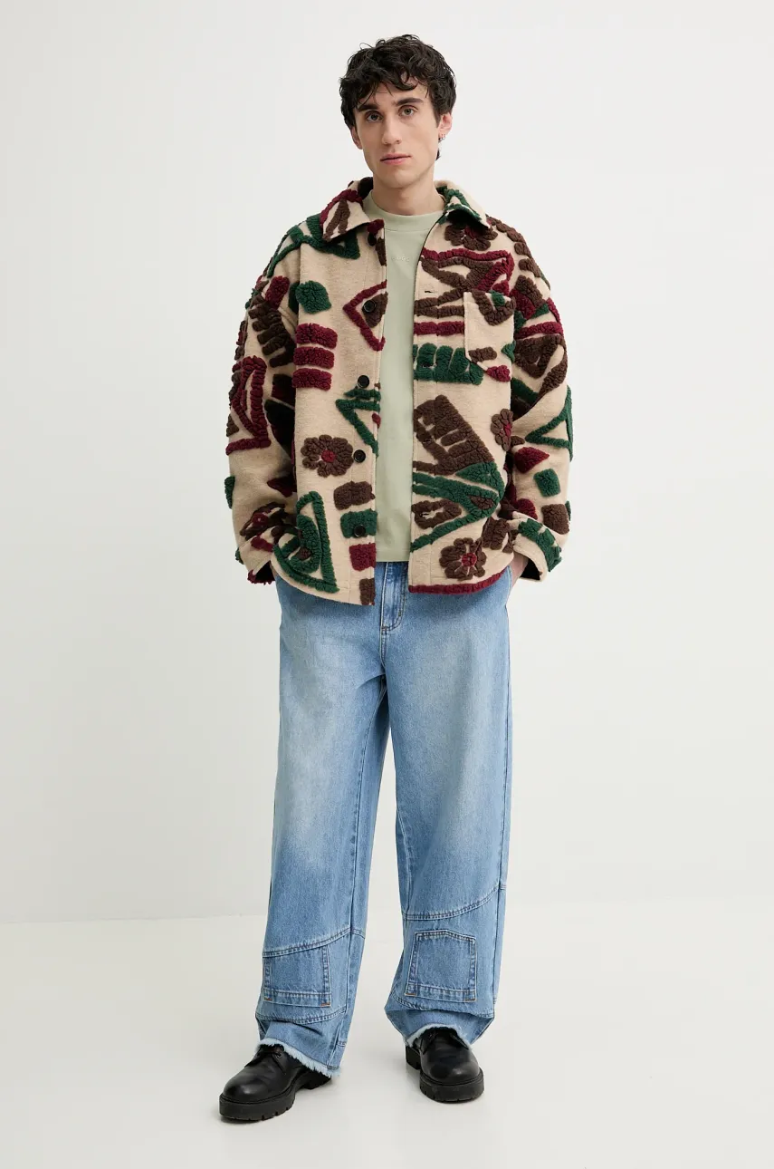 Куртка с примесью шерсти Desigual QUEBEC цвет бежевый переходная 25SMEW02 Куртка с примесью шерсти Desigual QUEBEC цвет бежевый переходная 25SMEW02