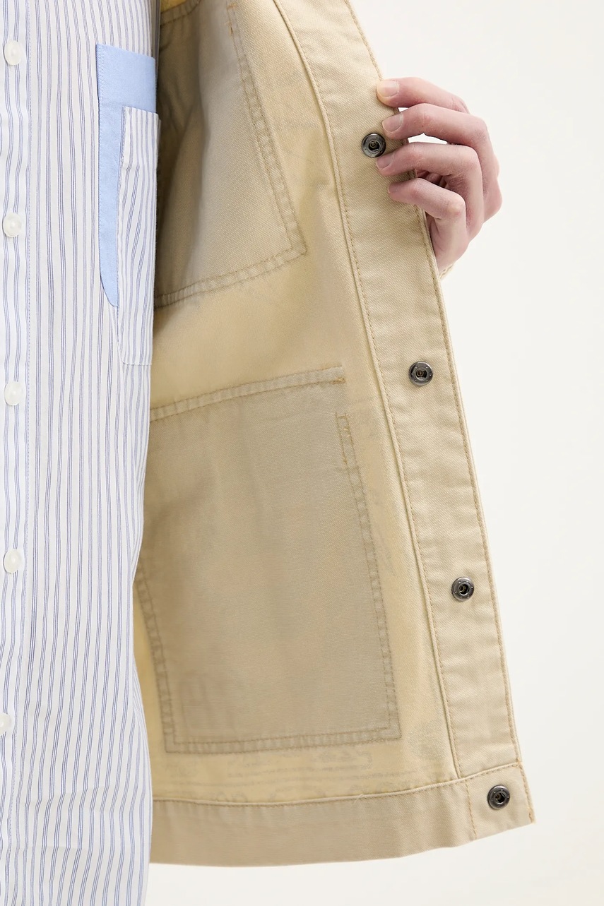 Τζιν μπουφάν Desigual KENIA χρώμα: μπεζ, 25SMEW08 φωτογραφία