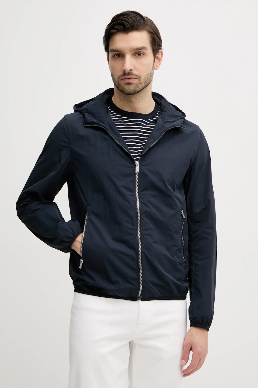 BOSS geaca culoarea albastru marin, de tranzitie, 50538048