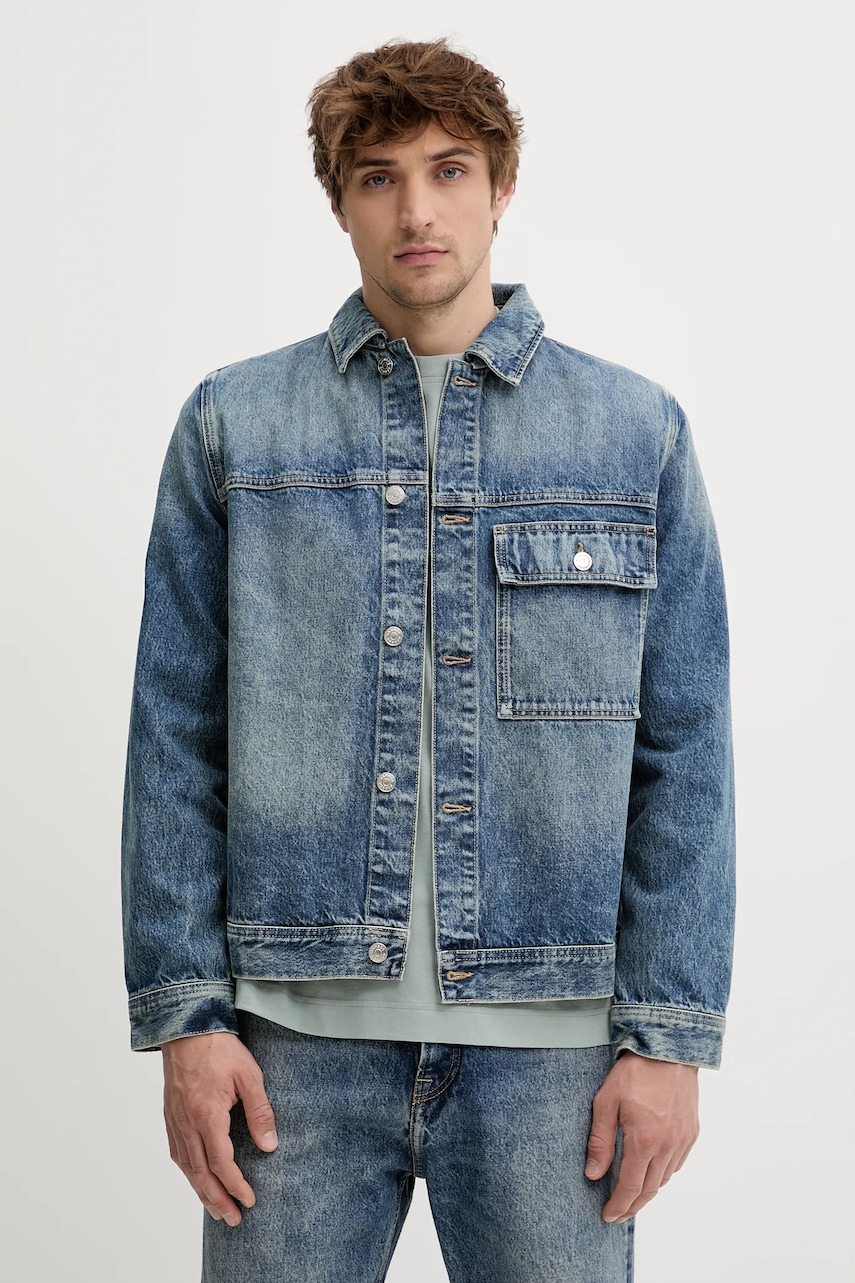 Samsoe Samsoe geacă jeans SAWESLEY de tranzitie, M25100082