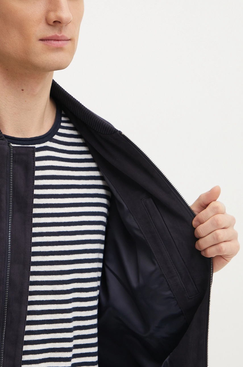 Μποφάν σουέτ bomber Calvin Klein χρώμα: ναυτικό μπλε, K10K114116 φωτογραφία