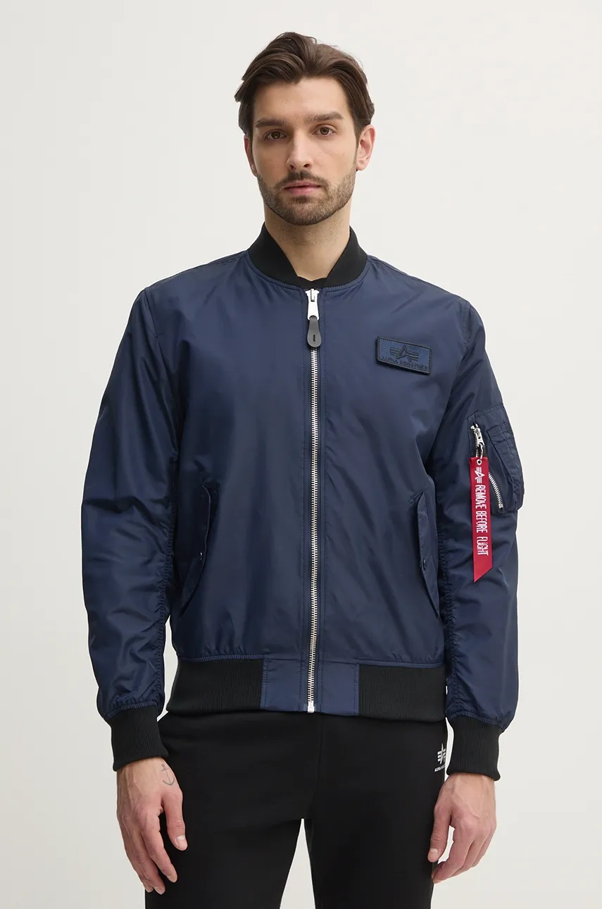 Alpha Industries geaca bomber MA-1 TTC culoarea albastru marin, de tranzitie, 126101