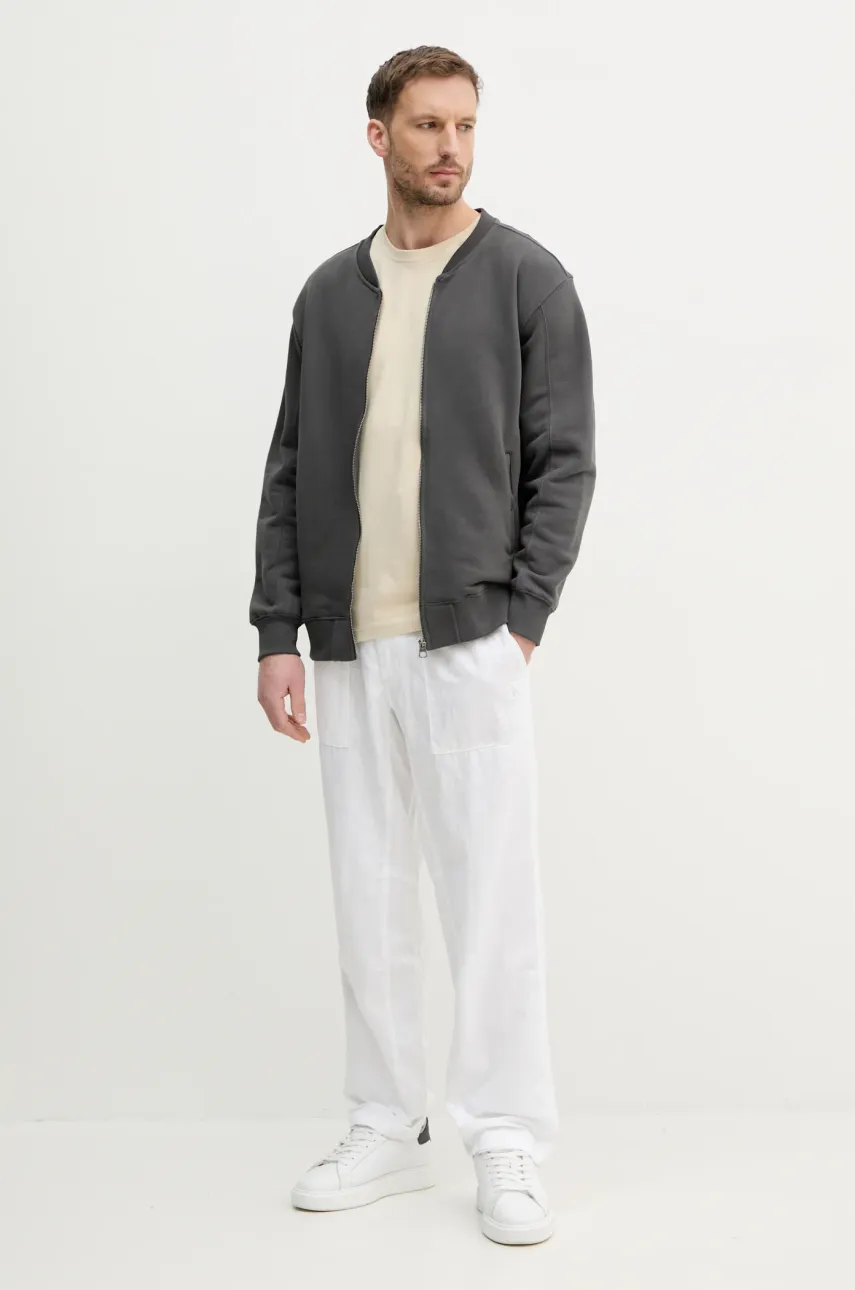 Кофта Alpha Industries Studio Edition Fleece Bomber мужская цвет серый однотонная 156302 Кофта Alpha Industries Studio Edition Fleece Bomber мужская цвет серый однотонная 156302