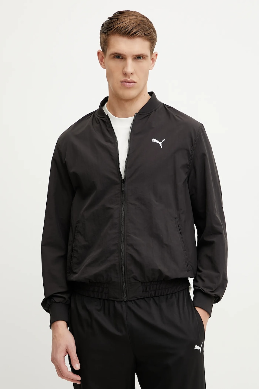 Puma geacă culoarea negru, de tranzitie, 629903 Puma geacă culoarea negru, de tranzitie, 629903