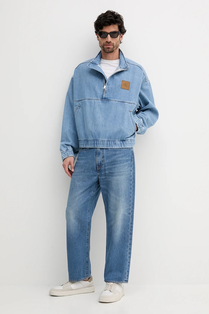 Джинсовая куртка Calvin Klein Jeans переходная oversize J30J327505
