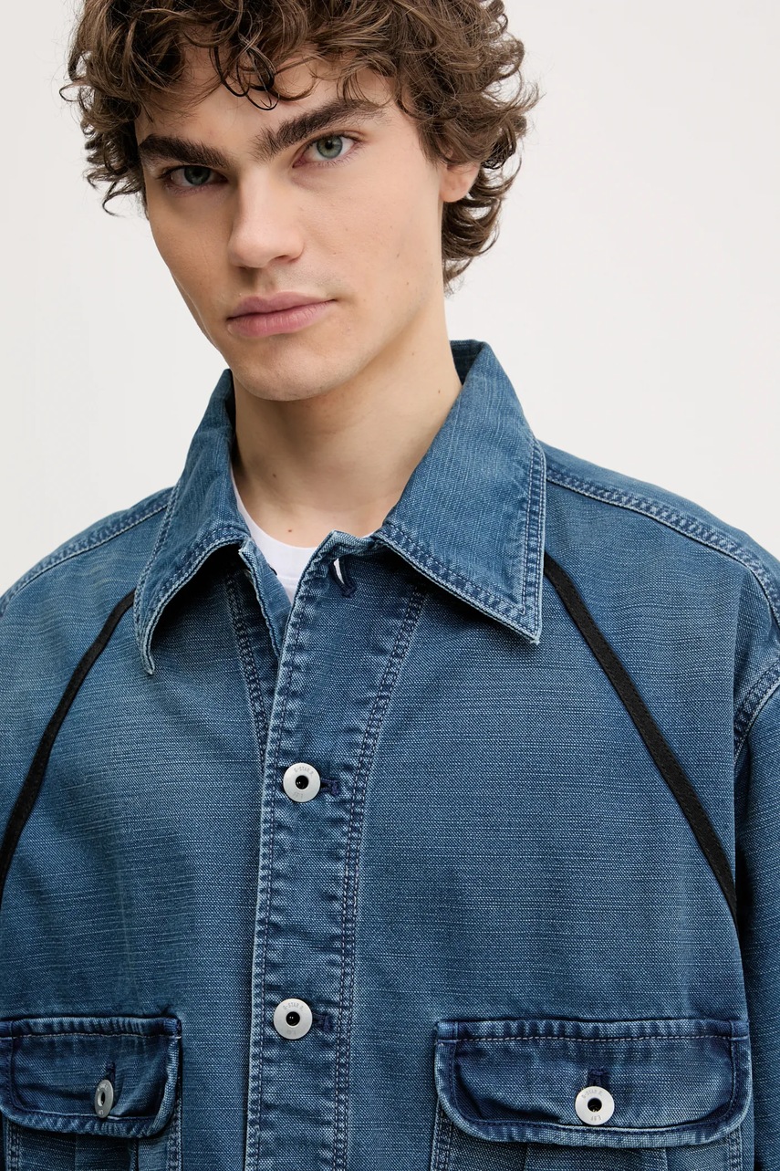 Τζιν μπουφάν G-Star χρώμα: ναυτικό μπλε, D26165-D491 φωτογραφία