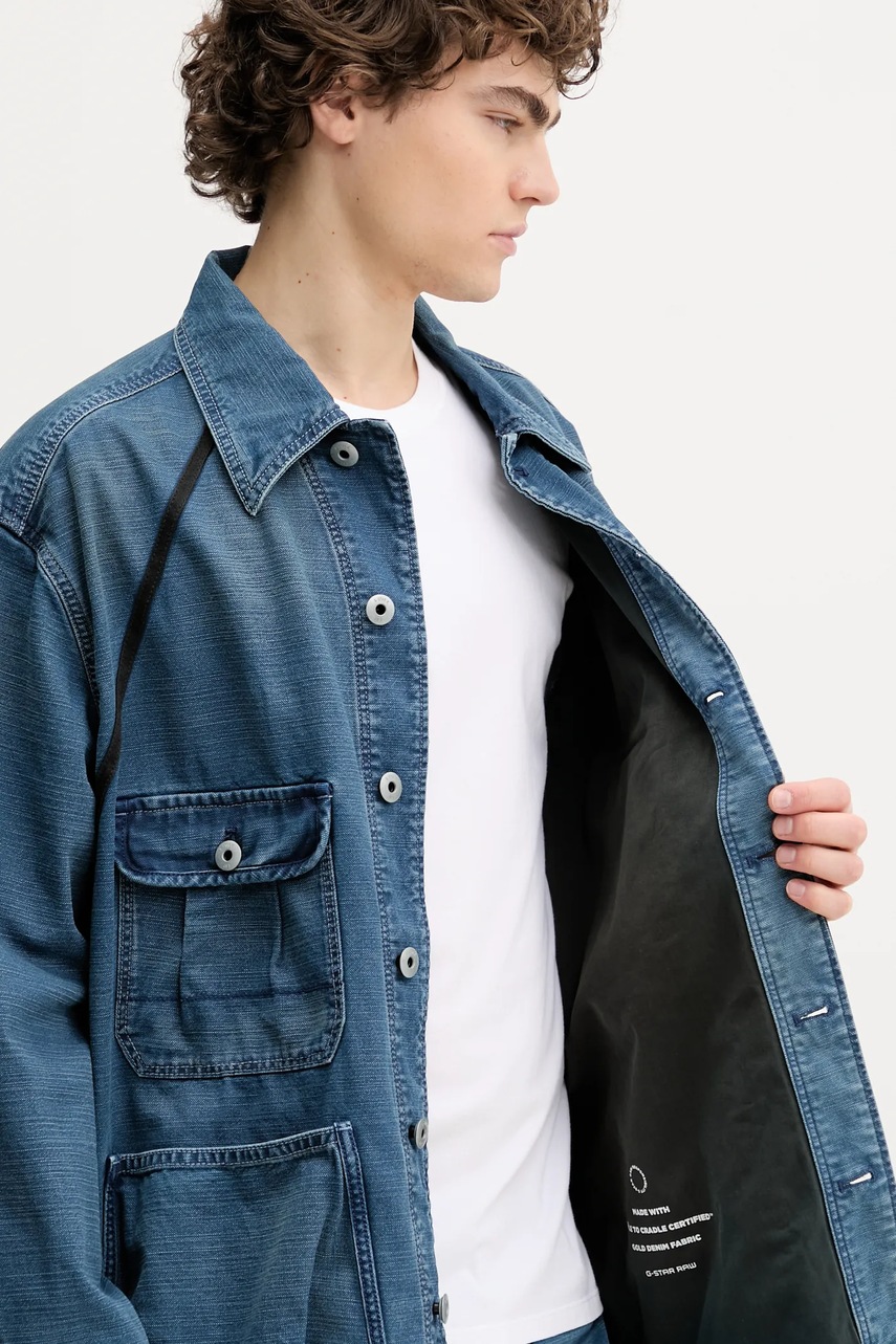 Τζιν μπουφάν G-Star χρώμα: ναυτικό μπλε, D26165-D491 φωτογραφία