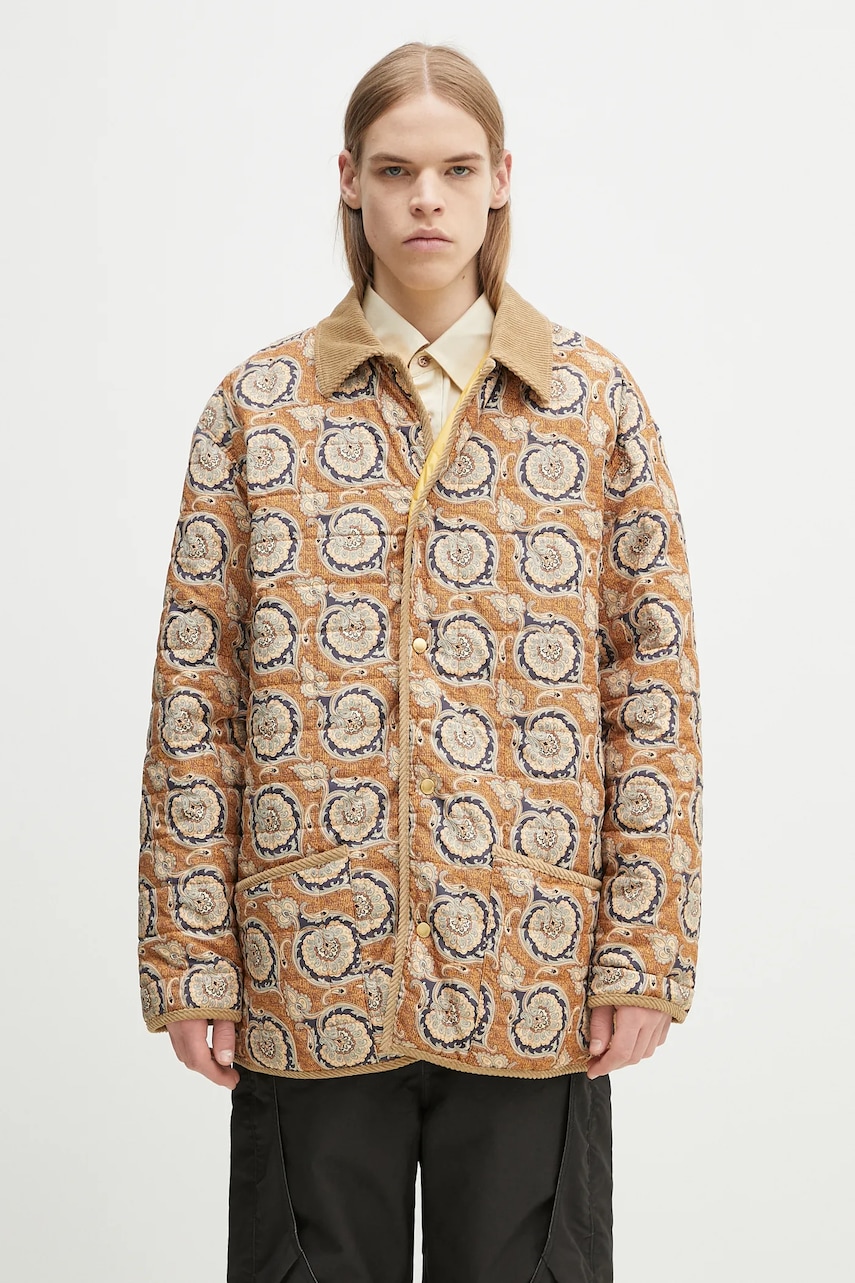 Drôle de Monsieur geacă cu două fețe La Veste Reversible culoarea maro, de tranzitie, oversize, G-JT187-PL157-LYL