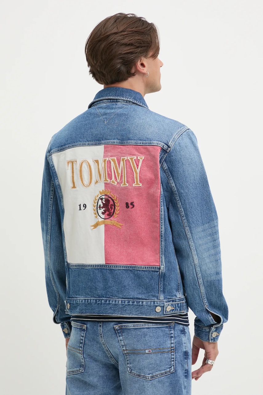 Tommy Jeans geaca jeans barbati, de tranzitie, DM0DM21860