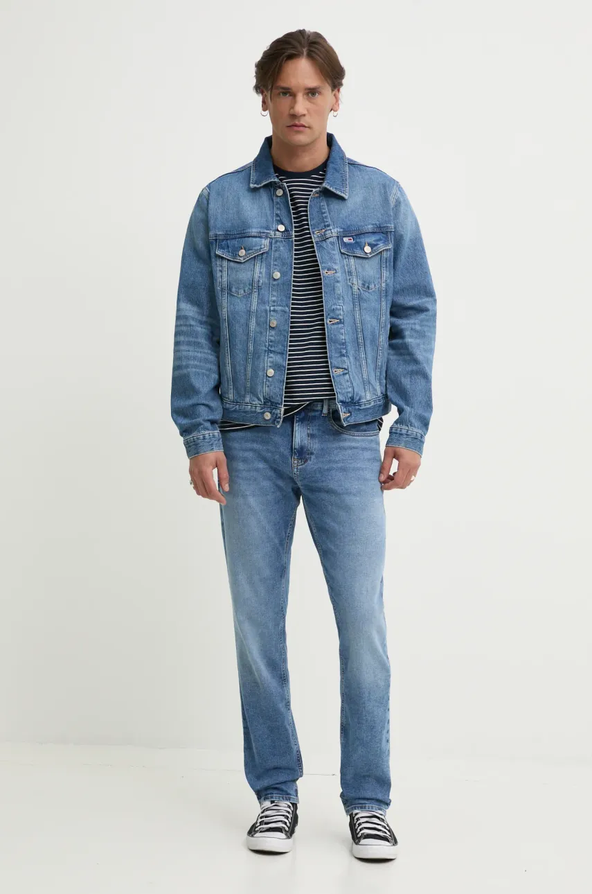 Джинсовая куртка Tommy Jeans мужская переходная DM0DM21860 Джинсовая куртка Tommy Jeans мужская переходная DM0DM21860