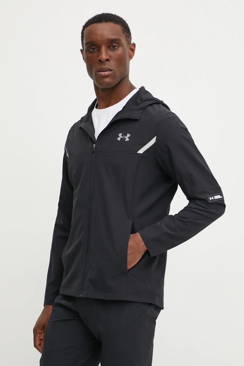 Under Armour jacheta de antrenament Vanish culoarea negru, de tranzitie, 1389255 Under Armour jacheta de antrenament Vanish culoarea negru, de tranzitie, 1389255