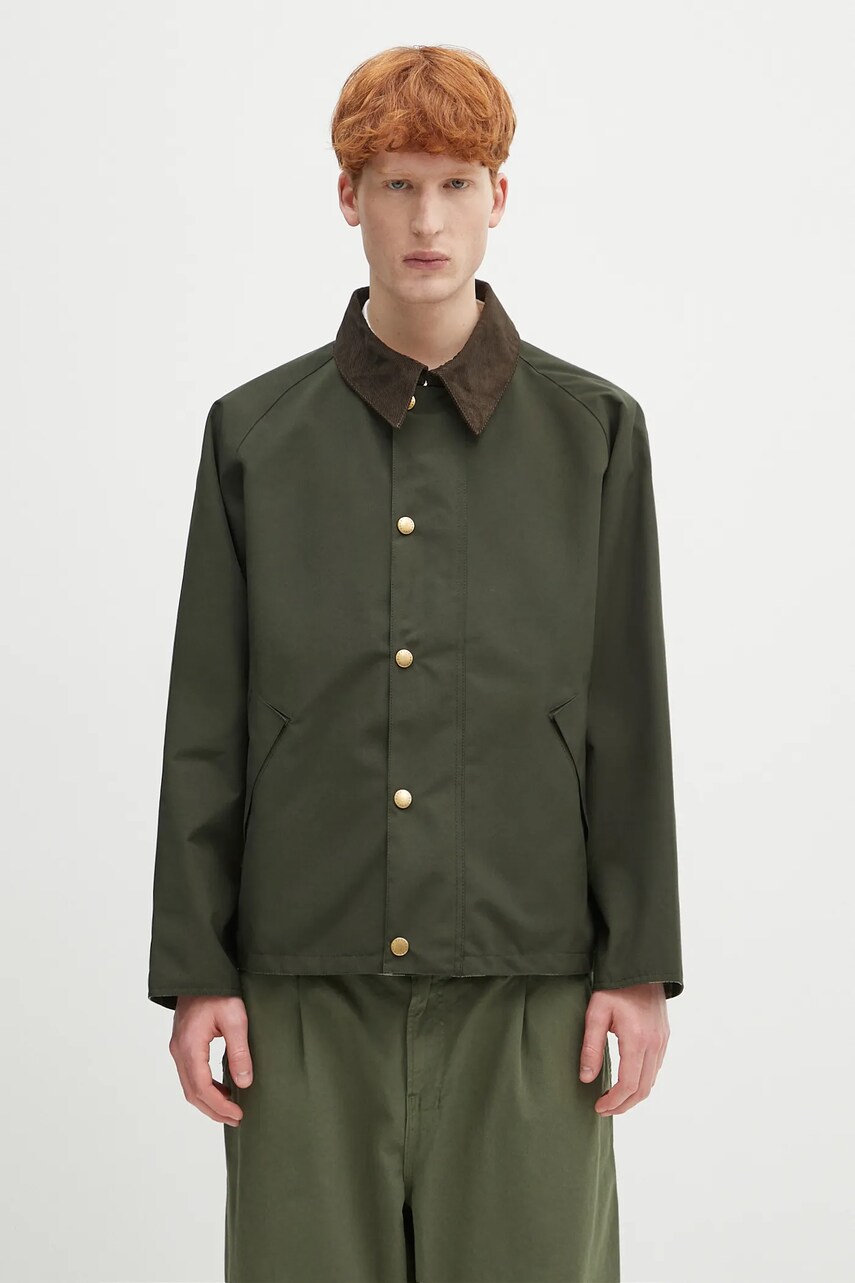 Barbour geacă cu două fețe Barbour OS Reversible Transporter Casual culoarea verde, de tranzitie, MCA0963
