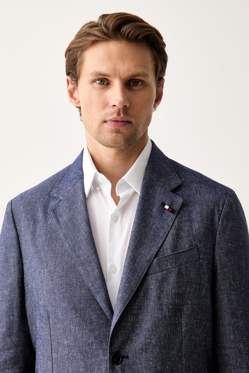 Tommy Hilfiger jednoradové sako pánske s ľanom