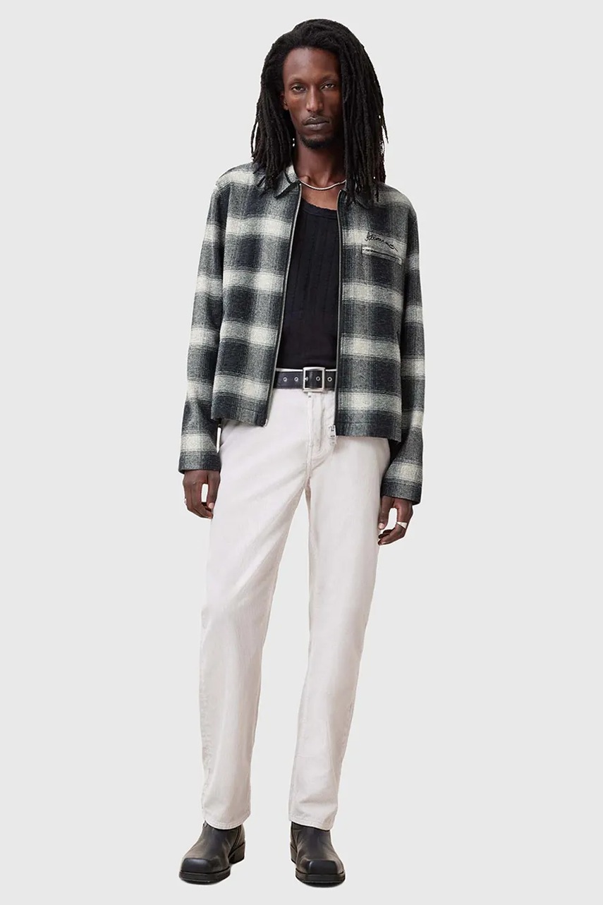Бавовняна куртка AllSaints ELLIS колір чорний перехідна M001OC 