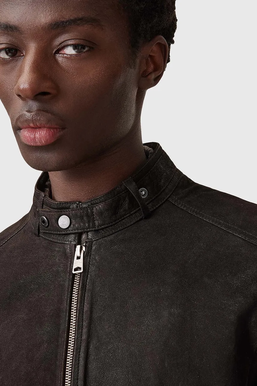 Кожаная куртка AllSaints CORA цвет чёрный переходная M064LB Кожаная куртка AllSaints CORA цвет чёрный переходная M064LB