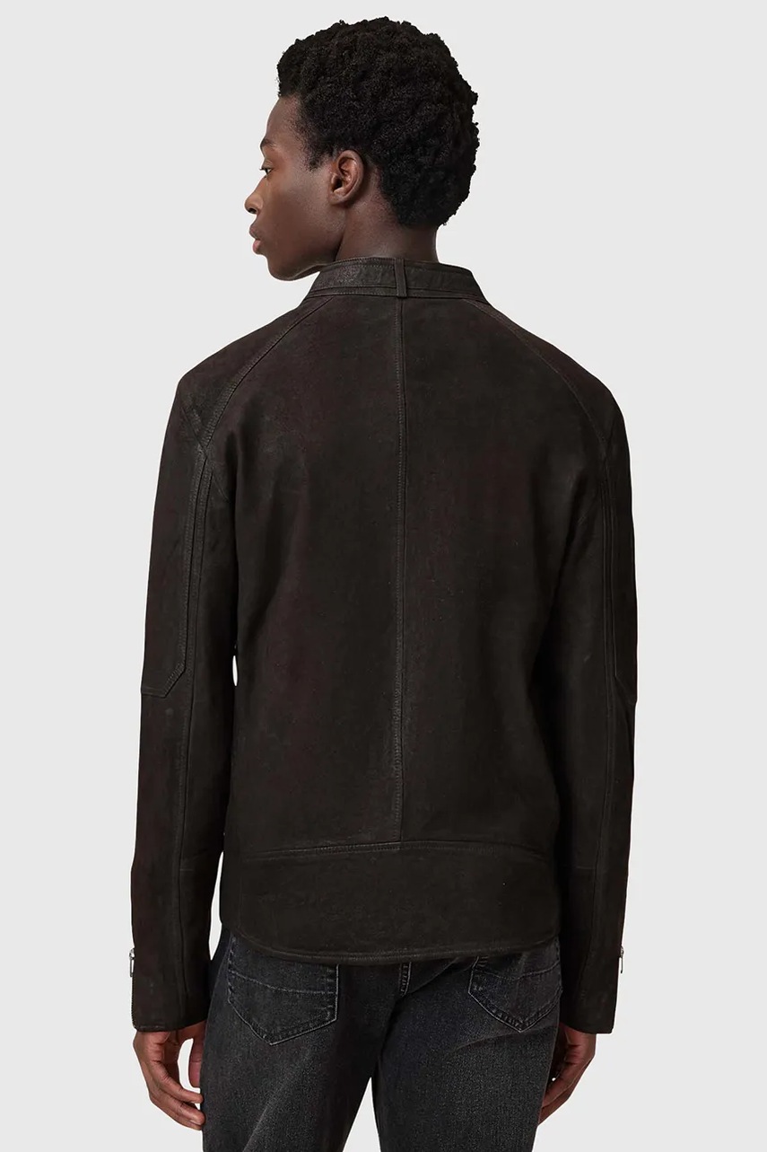 Шкіряна куртка AllSaints CORA колір чорний перехідна M064LB 