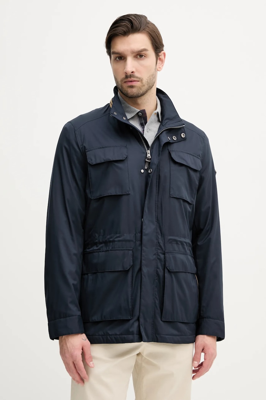 Hackett London geacă culoarea bleumarin, de tranziție, HM403315 Hackett London geacă culoarea bleumarin, de tranziție, HM403315