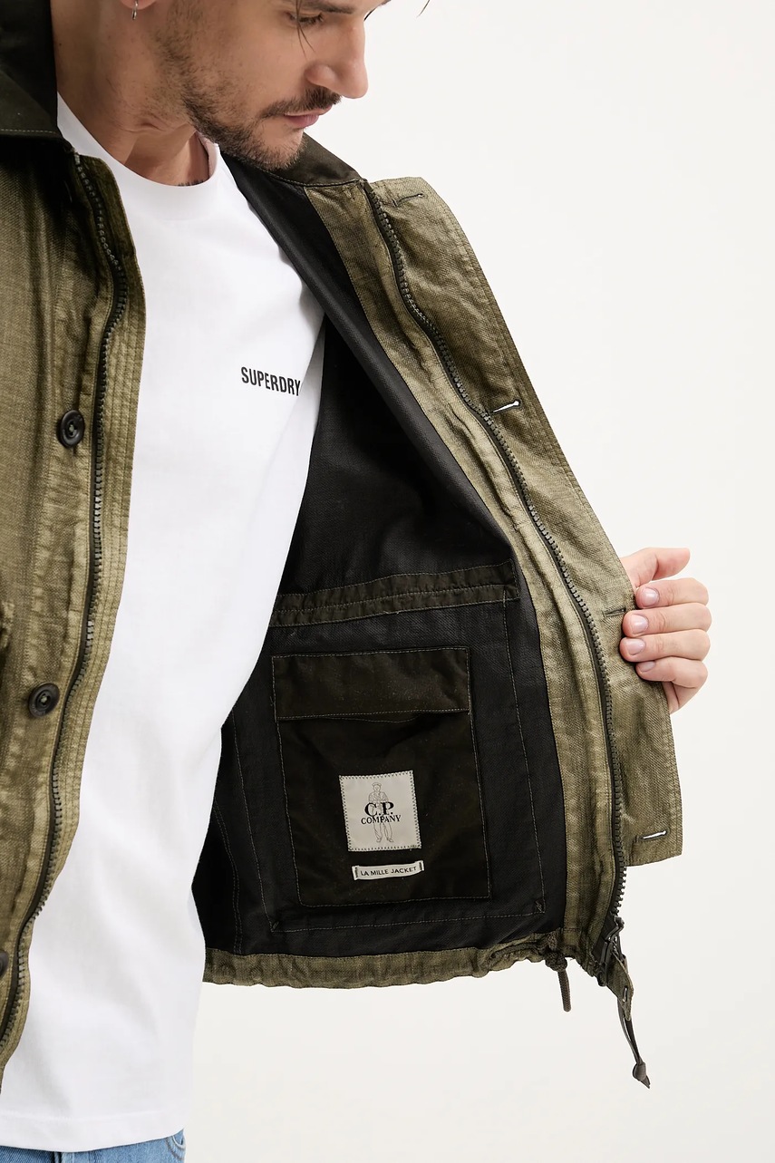 Μπουφάν C.P. Company χρώμα: πράσινο, 18CMOW224A110318G φωτογραφία