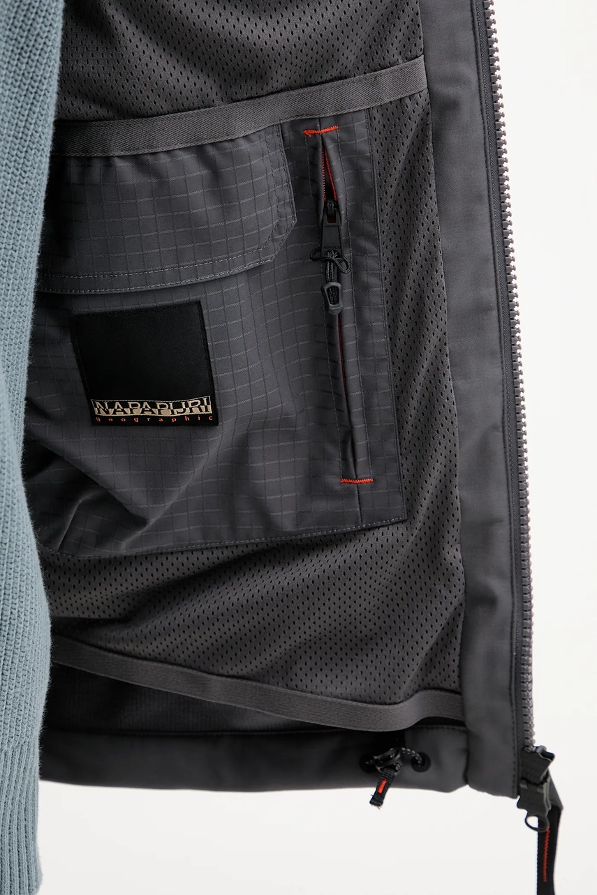 Μπουφάν Napapijri A-Tusco χρώμα: γκρι, NP0A4INCH981 φωτογραφία