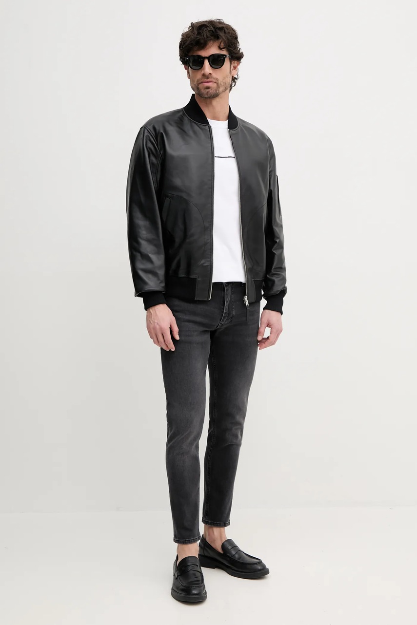 Αναστρέψιμο μπουφάν bomber MACKAGE χρώμα: μαύρο, EASTON.SA φωτογραφία