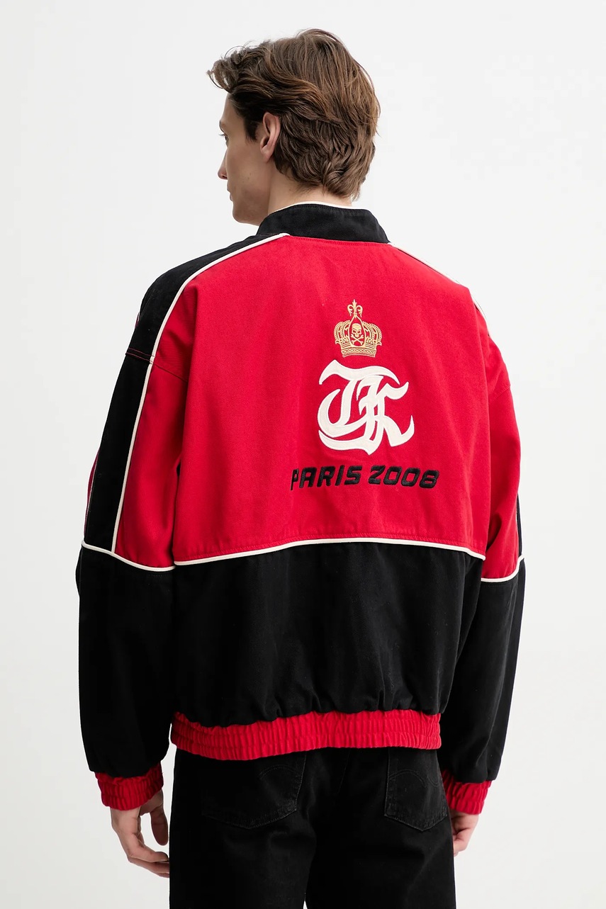 Τζιν μπουφάν The Kooples χρώμα: κόκκινο, HBLO30010K φωτογραφία