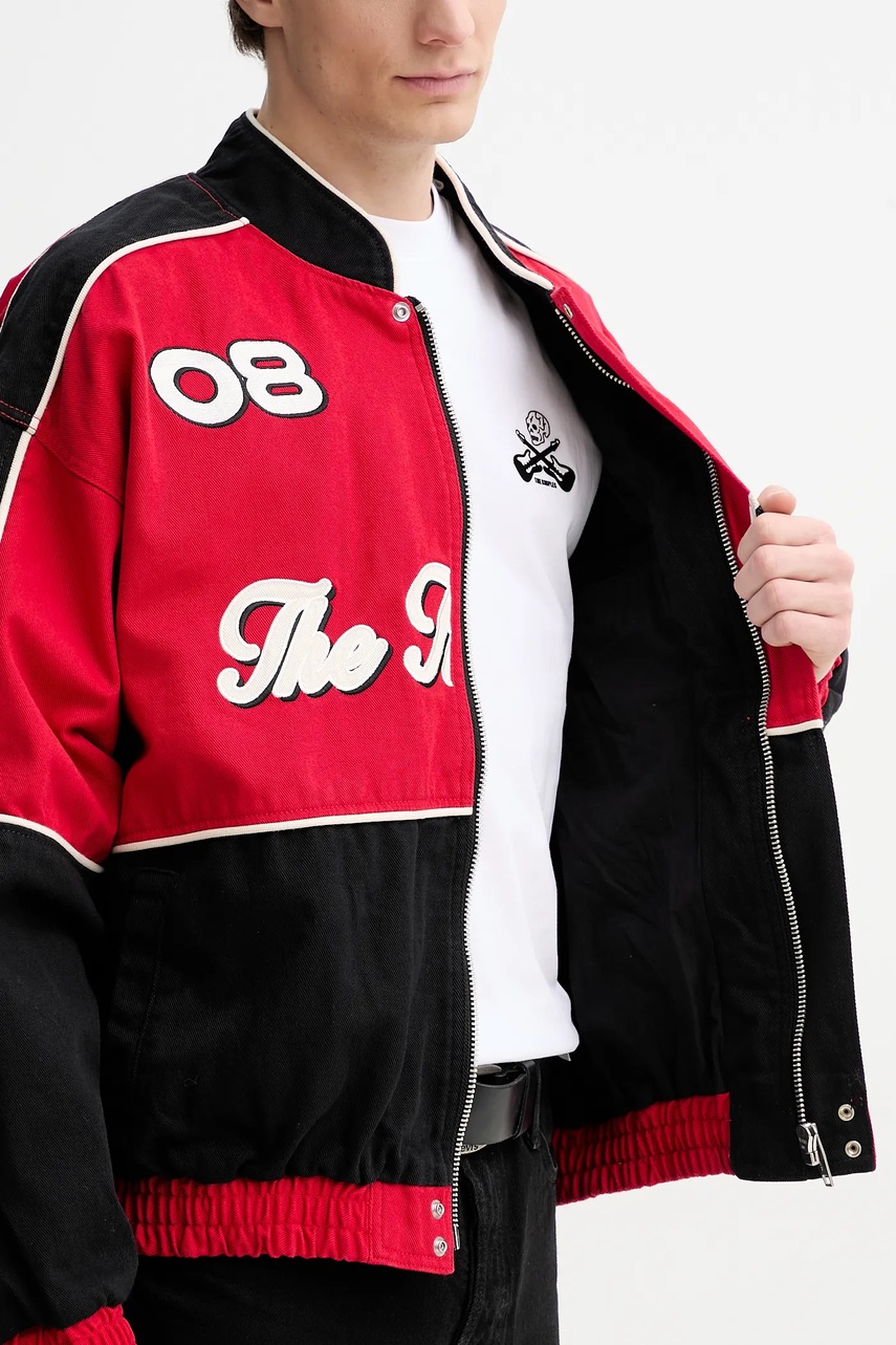 Τζιν μπουφάν The Kooples χρώμα: κόκκινο, HBLO30010K φωτογραφία