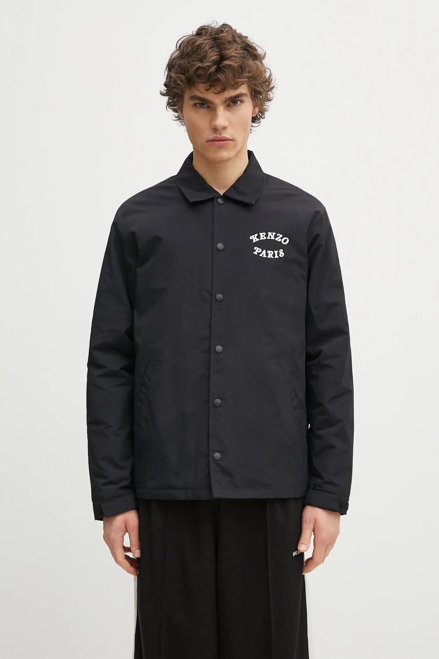 Kenzo geaca culoarea negru, de tranzitie, FF55BL0629NG.99