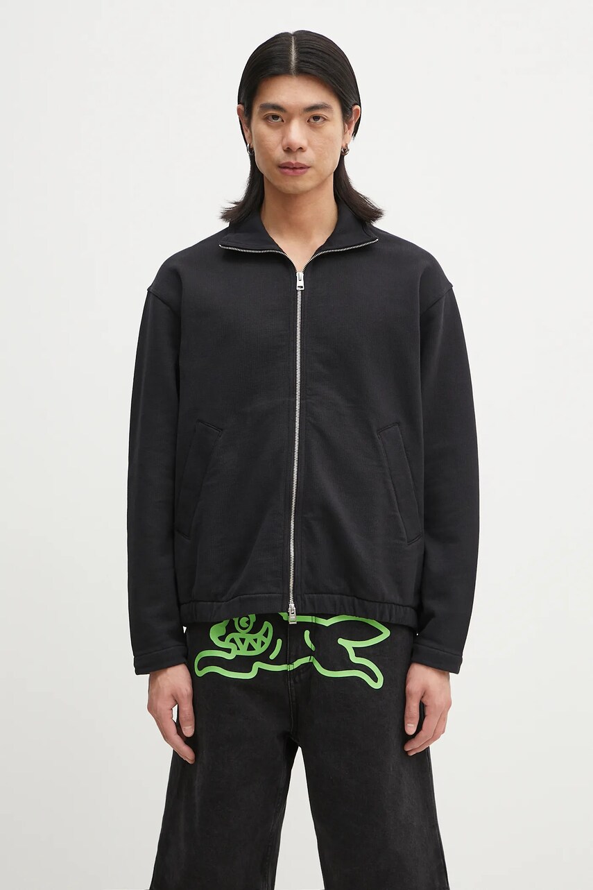 Norse Projects hanorac de bumbac Bjorn Relaxed Organic Loopback Track Jacket bărbați, culoarea negru, uni, N20.1379.9999