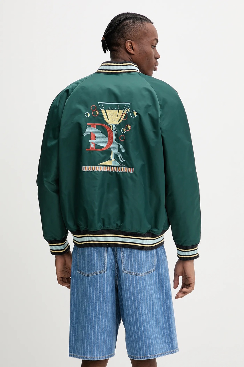 Μπουφάν Drôle de Monsieur Le Bomber Polo χρώμα: πράσινο, G-JT219-PA014-DGN φωτογραφία