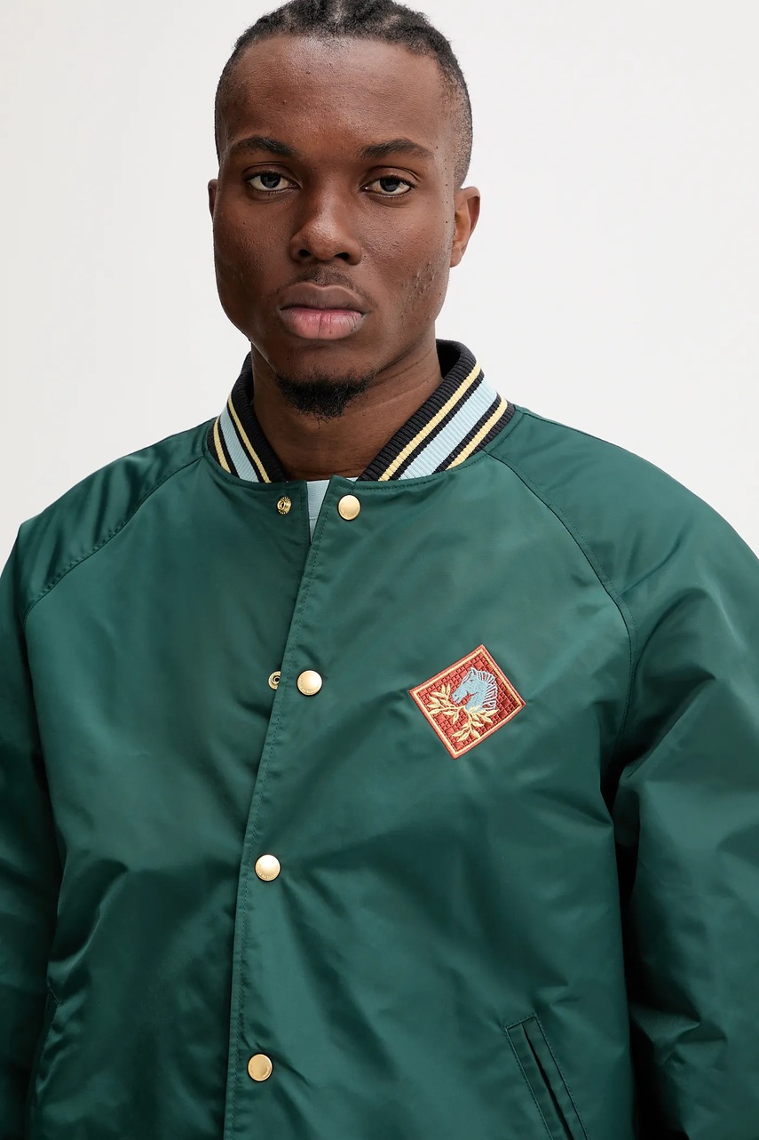 Μπουφάν Drôle de Monsieur Le Bomber Polo χρώμα: πράσινο, G-JT219-PA014-DGN φωτογραφία