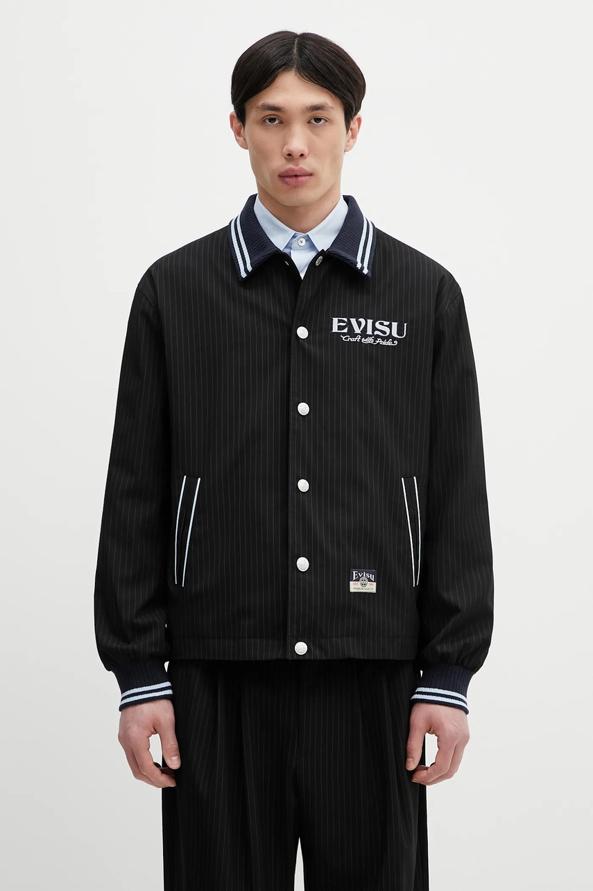 Evisu kurtka Flat Knit Collar Coach