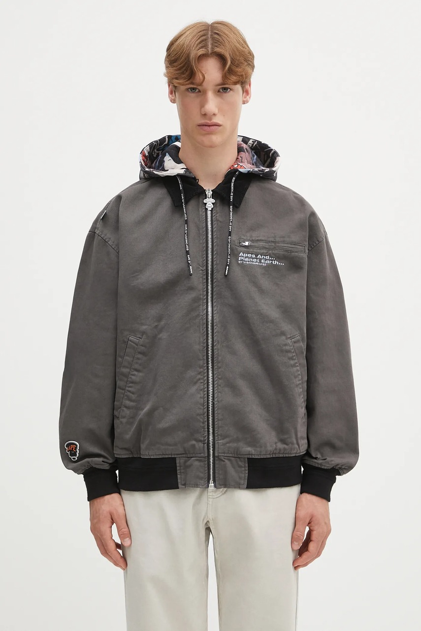 Bunda AAPE Main Light Weight hnědá barva, přechodná, AAPLJM7675XXN