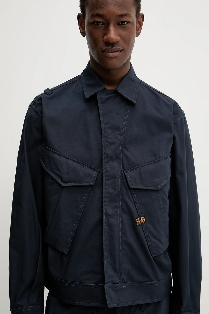 Βαμβακερό μπουφάν χρώμα: ναυτικό μπλε, D26192-D387 φωτογραφία