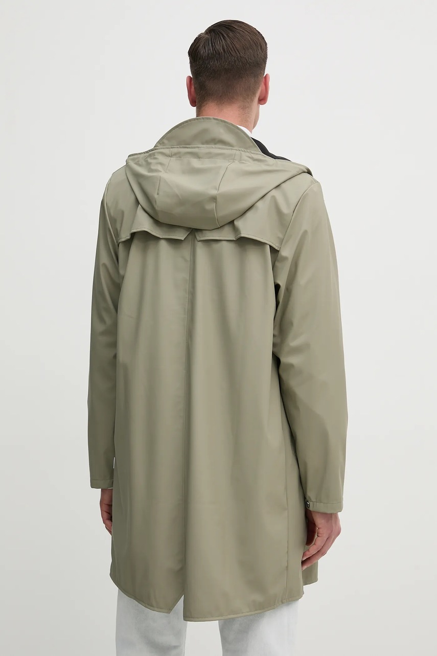 Μπουφάν Rains Long Jacket W3 χρώμα: πράσινο, 12020 φωτογραφία