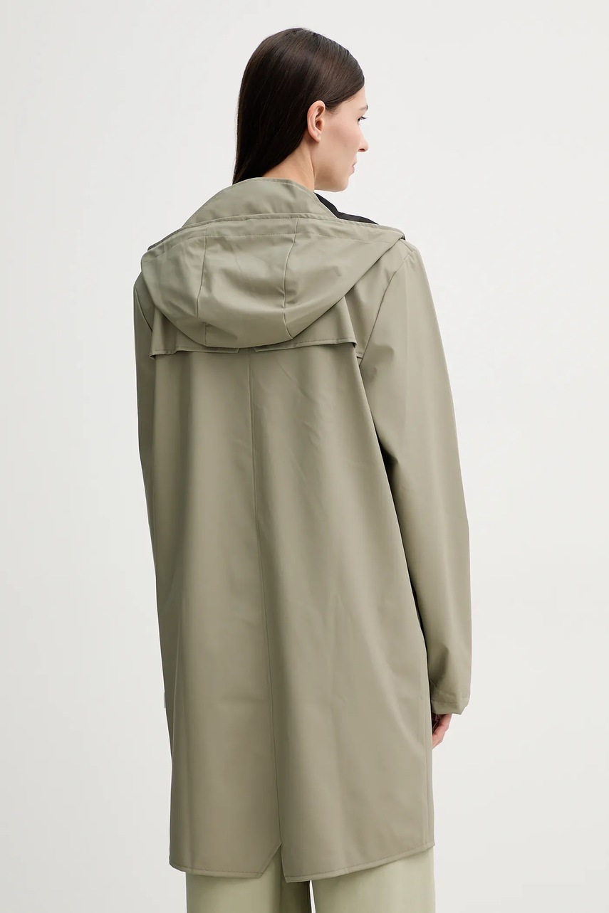 Μπουφάν Rains Long Jacket W3 χρώμα: πράσινο, 12020 φωτογραφία