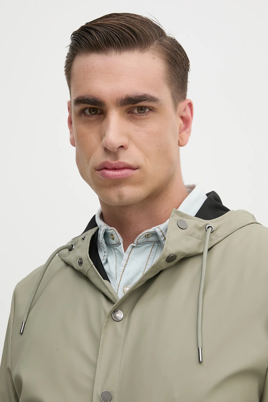 Μπουφάν Rains Long Jacket W3 χρώμα: πράσινο, 12020 φωτογραφία