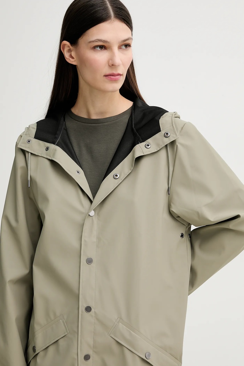 Μπουφάν Rains Long Jacket W3 χρώμα: πράσινο, 12020 φωτογραφία