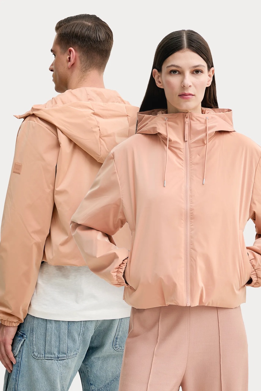 Rains geacă Lohja Short Insulated Jacket W3T1 culoarea portocaliu, de tranzitie, 15780