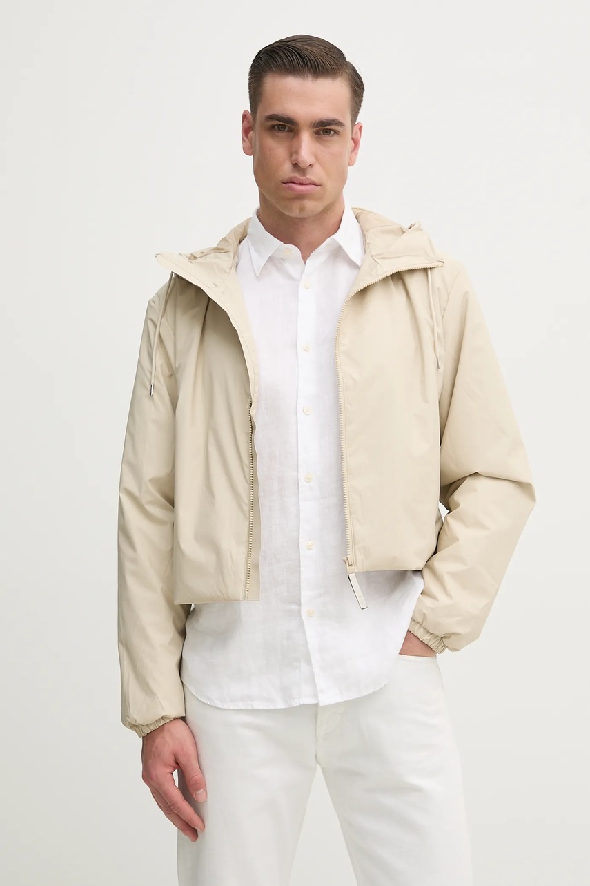 Rains geaca Lohja Short Insulated Jacket W3T1 culoarea bej, de tranzitie, 15780