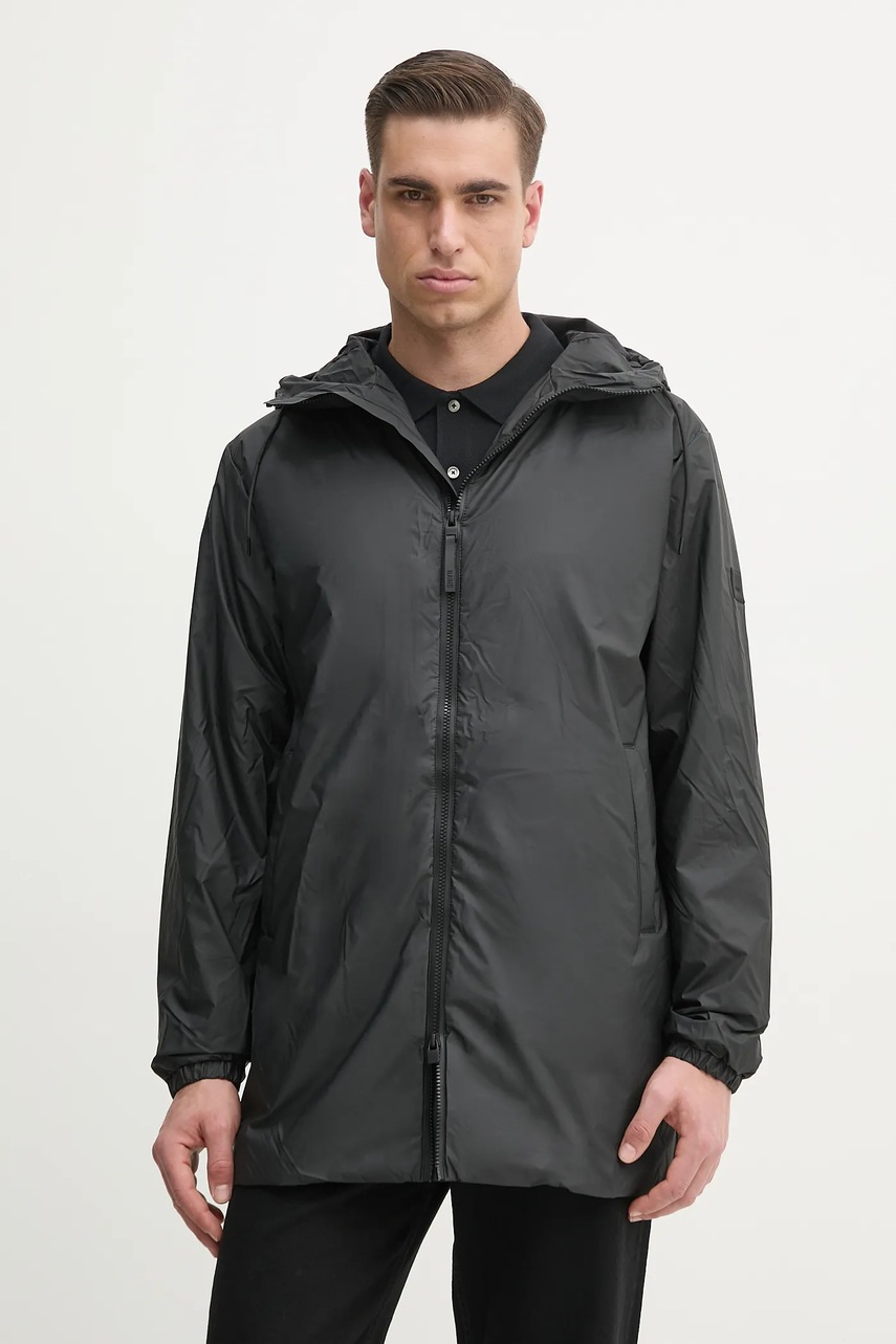 Μπουφάν Rains Lohja Long Insulated Jacket W3T2 χρώμα: μαύρο, 15790 φωτογραφία