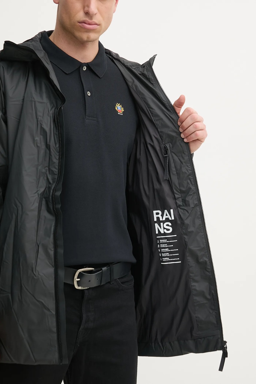 Μπουφάν Rains Lohja Long Insulated Jacket W3T2 χρώμα: μαύρο, 15790 φωτογραφία
