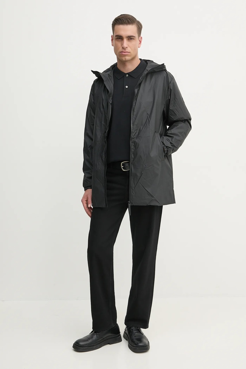 Μπουφάν Rains Lohja Long Insulated Jacket W3T2 χρώμα: μαύρο, 15790 φωτογραφία