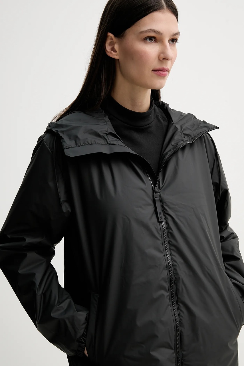 Μπουφάν Rains Lohja Long Insulated Jacket W3T2 χρώμα: μαύρο, 15790 φωτογραφία