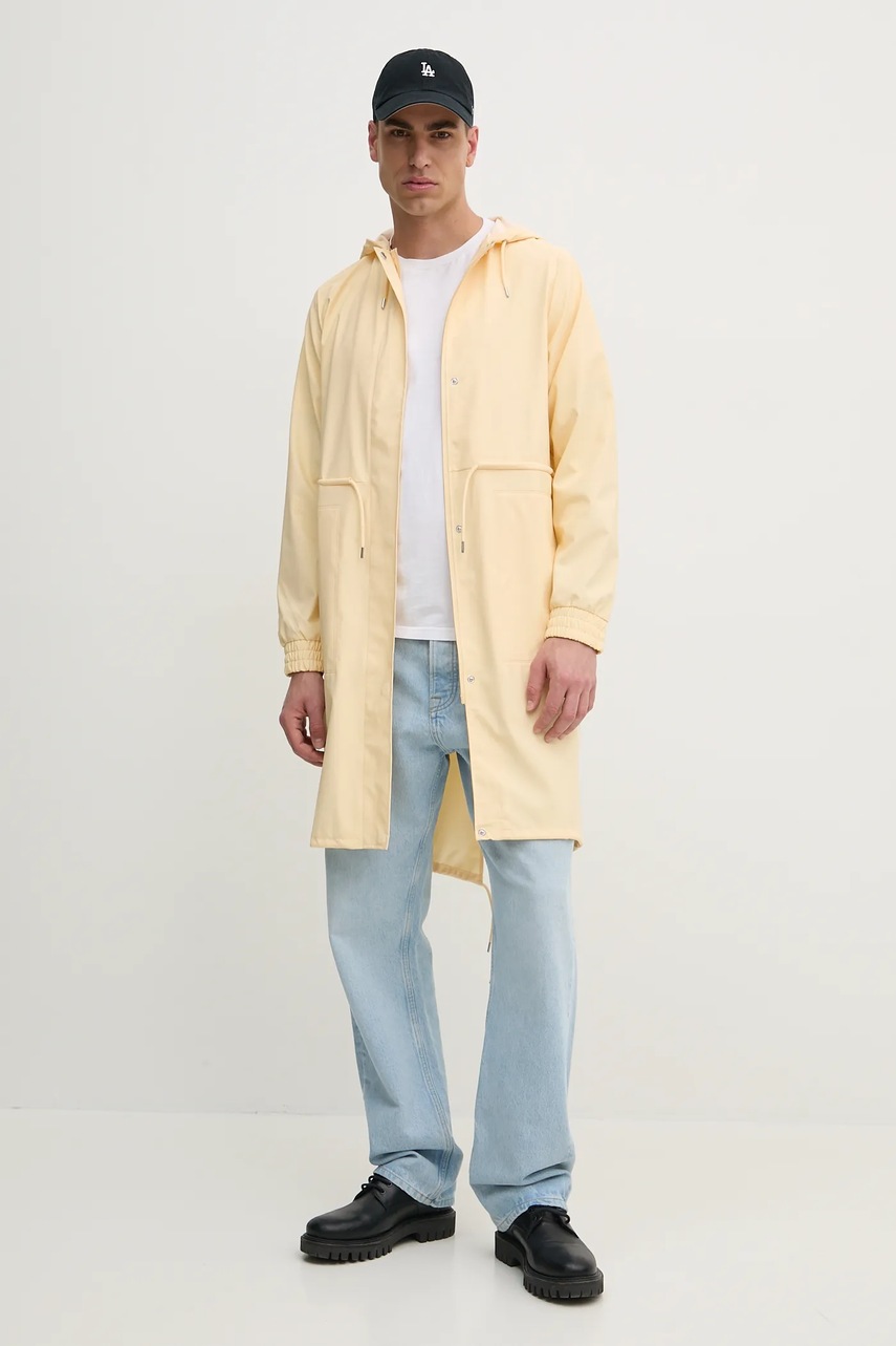 Μπουφάν Rains String W Parka W3 χρώμα: κίτρινο, 18550 φωτογραφία