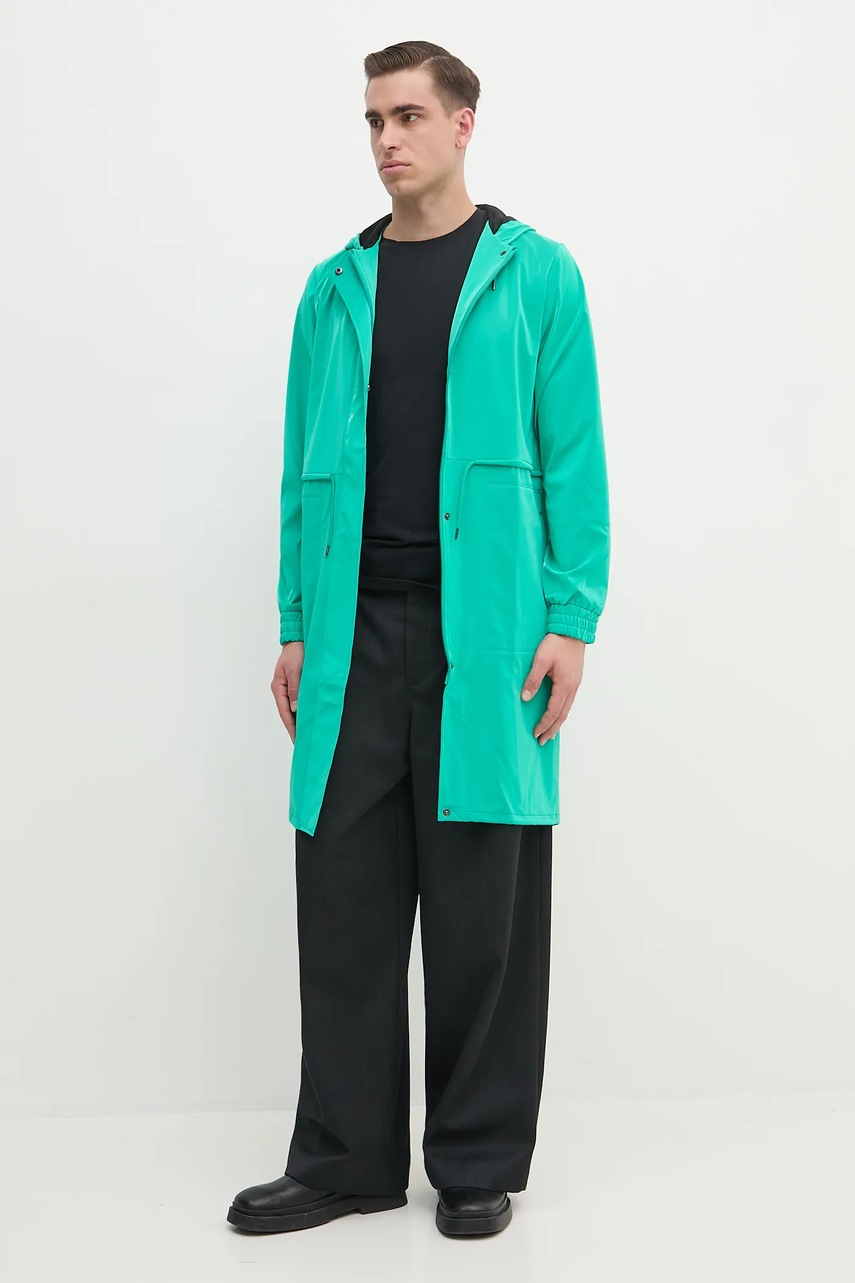 Μπουφάν Rains String W Parka W3 χρώμα: πράσινο, 18550 φωτογραφία