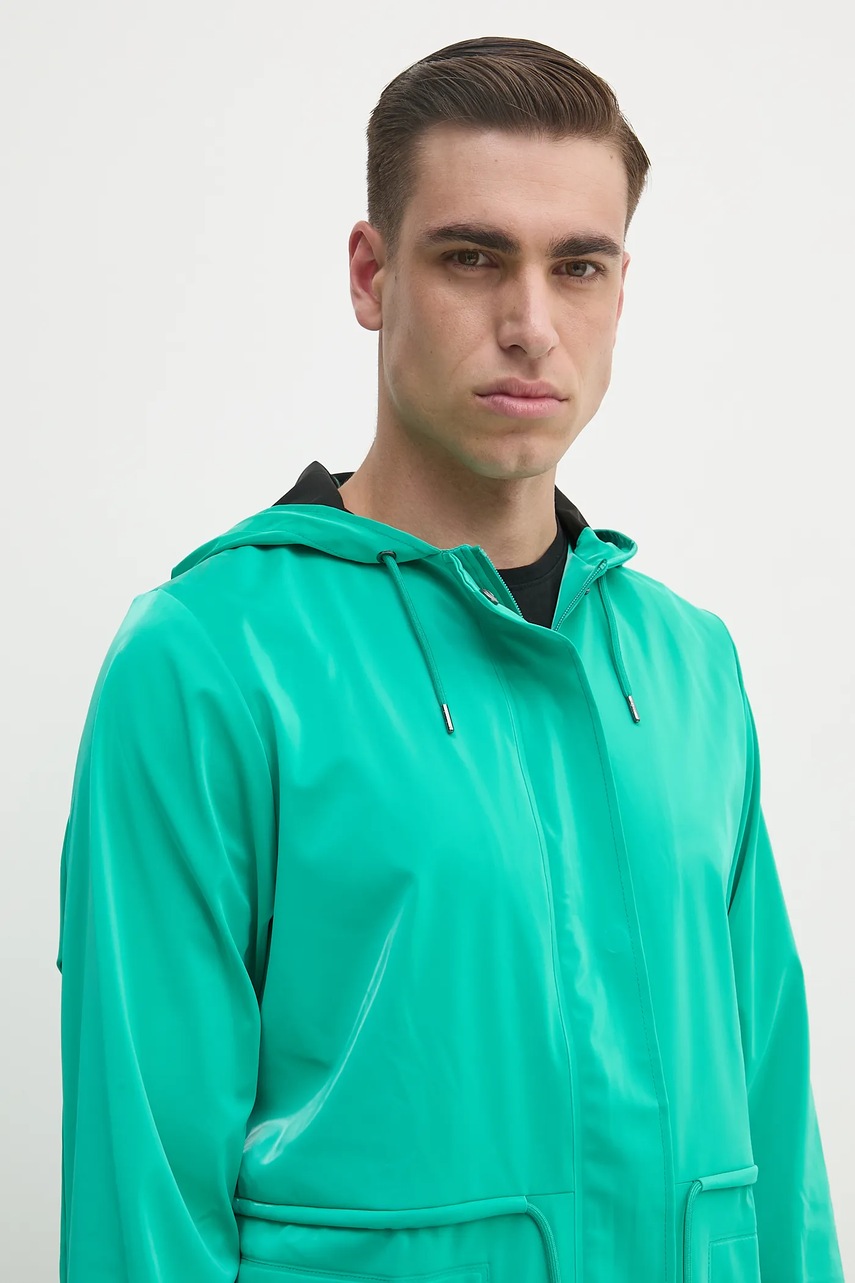 Μπουφάν Rains String W Parka W3 χρώμα: πράσινο, 18550 φωτογραφία