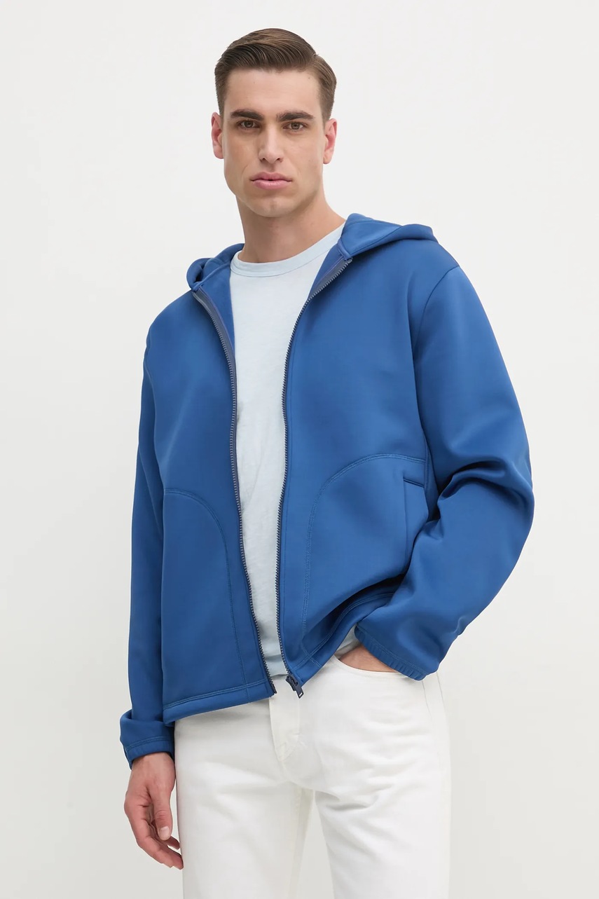 Rains bluză Safi Fleece Hood Jacket T1 culoarea violet, cu glugă, uni, 21900