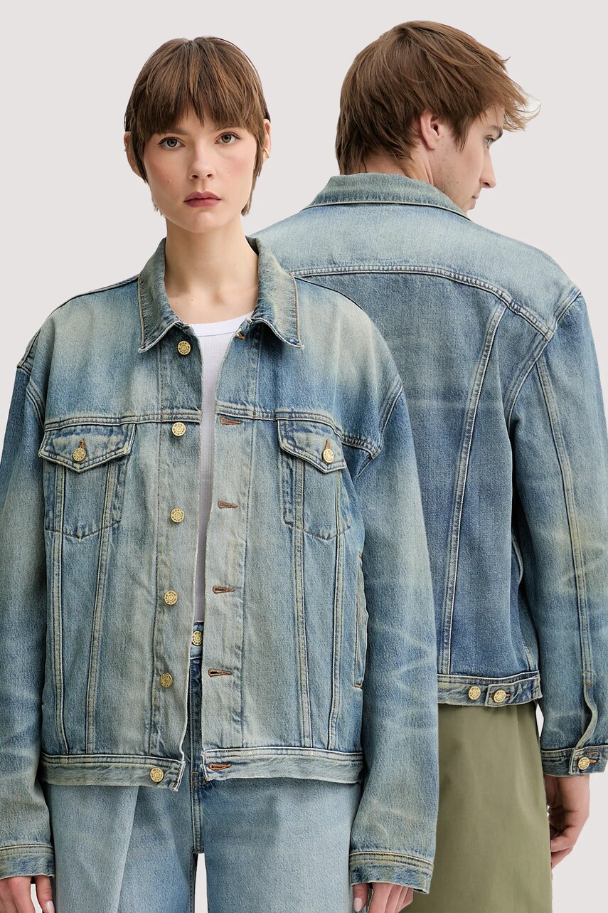 Won Hundred geacă din denim de tranzitie, oversize, 3569-15028