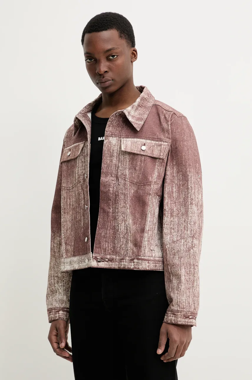 Джинсовая куртка CAMPERLAB цвет коричневый переходная oversize AU00021.003 Джинсовая куртка CAMPERLAB цвет коричневый переходная oversize AU00021.003