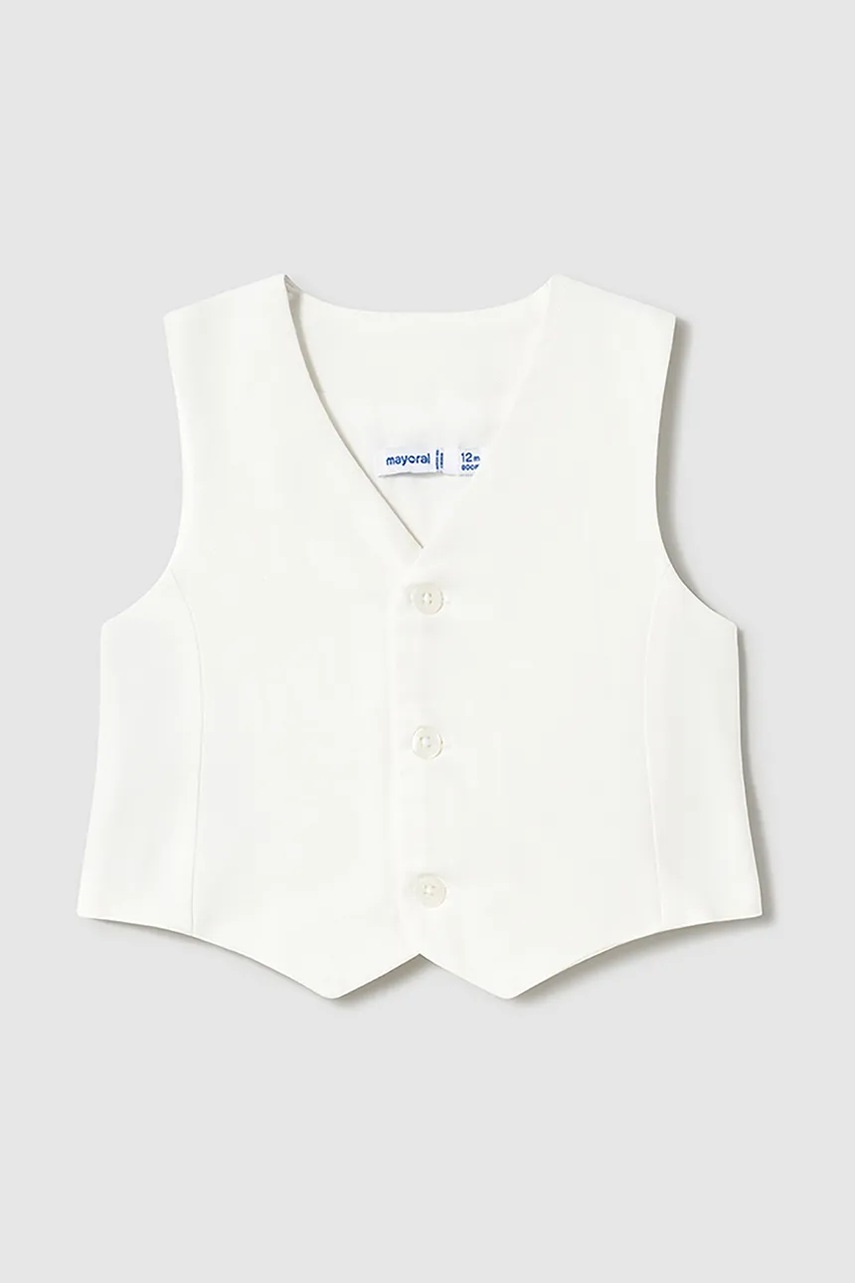 Mayoral vestă din amestec de in pentru bebeluși culoarea bej, 1303